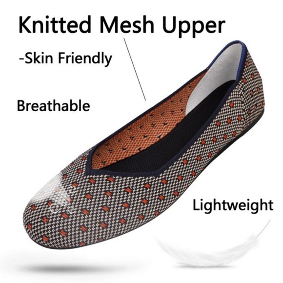 EVGLOW Round Toe Knit Texture Ballet Flats NEW!! - Picture 4 of 12